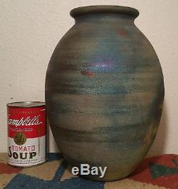 10 JEREMY DILLER vtg raku studio pottery vase j calif arts & crafts sculpture