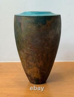 10 Linda Huey New York Contemporary Studio Art Pottery Raku Vessel Vase Vtg Mcm