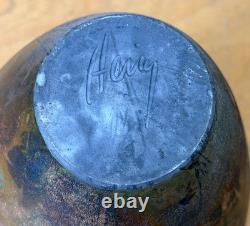 10 Linda Huey New York Contemporary Studio Art Pottery Raku Vessel Vase Vtg Mcm