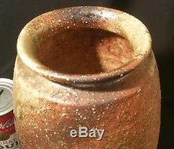 10 MCM japanese stoneware studio art pottery vase vtg drip glaze asian jug urn