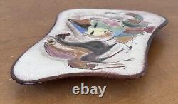 10 Polia Pillin California Studio Art Pottery Horse Vessel Bowl Tray Vtg Mcm