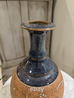 12 Vintage Stoneware Art Pottery Vase Floral design Mark Blumenfeld Signed