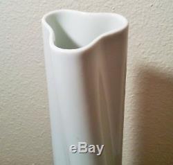 17 STUDIO LINE rosenthal gloss white porcelain vase vtg mcm table art pottery