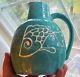 1948 ORCAS ISLAND POTTERY vtg seattle studio art puget sound fish pitcher vase