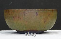 1954 LAURA ANDRESON Vintage MID-CENTURY MODERN Signed STONEWARE Bowl CALIFORNIA