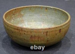 1954 LAURA ANDRESON Vintage MID-CENTURY MODERN Signed STONEWARE Bowl CALIFORNIA