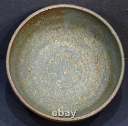 1954 LAURA ANDRESON Vintage MID-CENTURY MODERN Signed STONEWARE Bowl CALIFORNIA