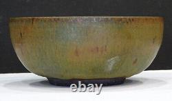 1954 LAURA ANDRESON Vintage MID-CENTURY MODERN Signed STONEWARE Bowl CALIFORNIA