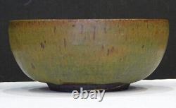 1954 LAURA ANDRESON Vintage MID-CENTURY MODERN Signed STONEWARE Bowl CALIFORNIA