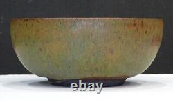 1954 LAURA ANDRESON Vintage MID-CENTURY MODERN Signed STONEWARE Bowl CALIFORNIA