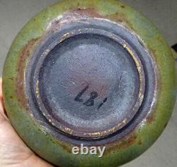 1954 LAURA ANDRESON Vintage MID-CENTURY MODERN Signed STONEWARE Bowl CALIFORNIA