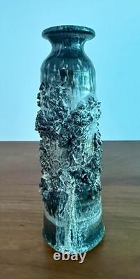 1960's Mid Century Modern Brutalist Glit Of Iceland Lava Rock Art Pottery Vase