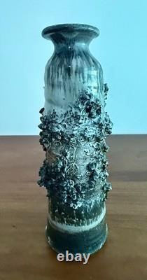 1960's Mid Century Modern Brutalist Glit Of Iceland Lava Rock Art Pottery Vase