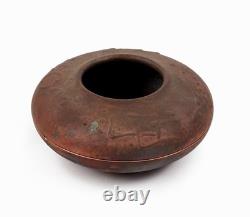 1960s Spaulding Taylor Raku Ceramic Vase Vintage Studio Pottery Decorative Bowl