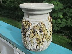 1967 mid century modern calif utah studio art pottery vase vtg danish signed