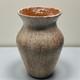 1970s Studio Pottery Vase Signed MD Textured Earth-Tone Glaze
