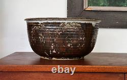 1975 James Kerbel Wisconsin Studio Art Pottery Vessel Bowl Planter Vtg Mcm