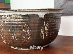 1975 James Kerbel Wisconsin Studio Art Pottery Vessel Bowl Planter Vtg Mcm