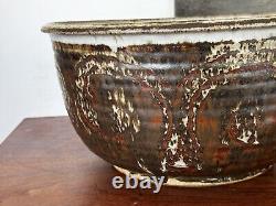 1975 James Kerbel Wisconsin Studio Art Pottery Vessel Bowl Planter Vtg Mcm