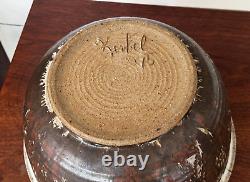 1975 James Kerbel Wisconsin Studio Art Pottery Vessel Bowl Planter Vtg Mcm