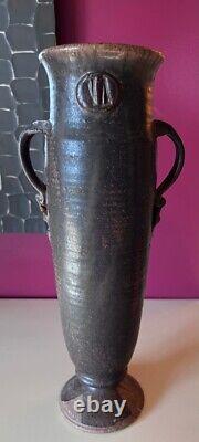 1977 14 Signed Robert E. Klein Tall Cylinder Vintage Studio Art Pottery Vase