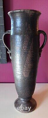 1977 14 Signed Robert E. Klein Tall Cylinder Vintage Studio Art Pottery Vase