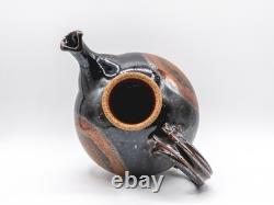 1979 Greg Jahn Tenmoku Stoneware Teapot Vintage Mid-Century MT Studio Pottery