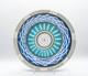 1992 Wayne Bates 11.75 Porcelain Blue Sgraffito Platter Vintage Studio Pottery