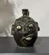 1995 JS Pottery Folk Art Face Jug Snake Jack Sexton Studio Pottery NC Vintage