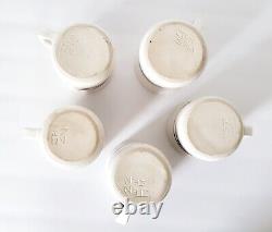 (20) Vintage Ceramic Studio Art Pottery Dinnerware Signed Jensen Setting For 5
