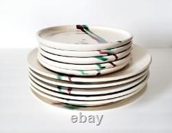 (20) Vintage Studio Art Pottery Dinnerware Signed Jensen Setting For (5)