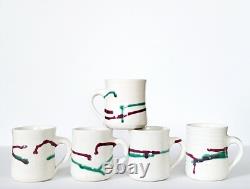 (20) Vintage Studio Art Pottery Dinnerware Signed Jensen Setting For (5)