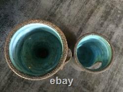2 Pieces of Vintage 1960s 1970s Clive Brooker Studio Pottery
