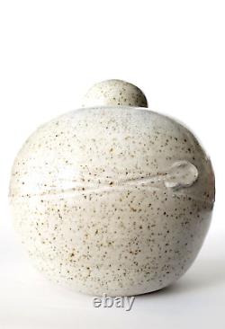(2) Vintage MCM Fine Studio Art Ceramic Pottery Vessel Vase Signed