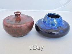 2 Vintage Mid Century Signed ROSE DODDS Studio Art Pottery Vases (4.85 & 4.3)