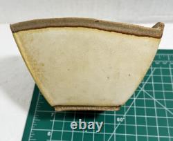 2 Vtg Hayne Bayless Studio Pottery Stoneware Tray Signed Tan Sq. Bowl Rare
