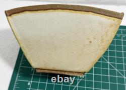 2 Vtg Hayne Bayless Studio Pottery Stoneware Tray Signed Tan Sq. Bowl Rare