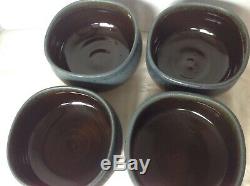 4 Marvin Garner Studio Pottery Stoneware Bowls Vintage Signed