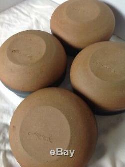 4 Marvin Garner Studio Pottery Stoneware Bowls Vintage Signed
