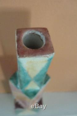 5 Vintage 1986 Sara Post Studio Art Pottery Candle Sticks