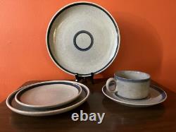5 pc Vintage MCM Zaalberg Studio Pottery Dinnerware Set. EUC