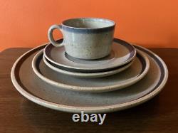 5 pc Vintage MCM Zaalberg Studio Pottery Dinnerware Set. EUC