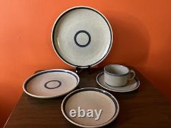 5 pc Vintage MCM Zaalberg Studio Pottery Dinnerware Set. EUC