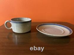 5 pc Vintage MCM Zaalberg Studio Pottery Dinnerware Set. EUC