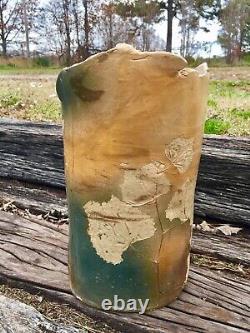 6131 HUGE Maple Leaf Signed CLAY, SLAB Constructed 15 Art Studio Pottery Vas