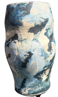 6 1/4 Salt Glaze Studio Pottery Modern Abstract Flower Vase-Marc Ward/Auman