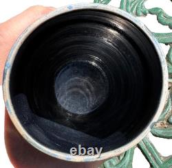6 1/4 Salt Glaze Studio Pottery Modern Abstract Flower Vase-Marc Ward/Auman