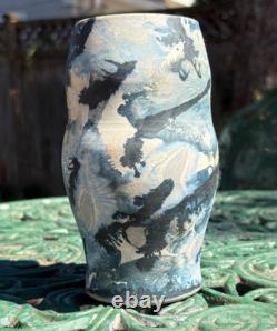 6 1/4 Salt Glaze Studio Pottery Modern Abstract Flower Vase-Marc Ward/Auman