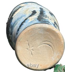 6 1/4 Salt Glaze Studio Pottery Modern Abstract Flower Vase-Marc Ward/Auman
