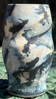 6 1/4 Salt Glaze Studio Pottery Modern Abstract Flower Vase-Marc Ward/Auman